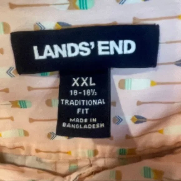 Lands' End Men's Pink Short Sleeve Shirt - XXL - Picture 4 of 9